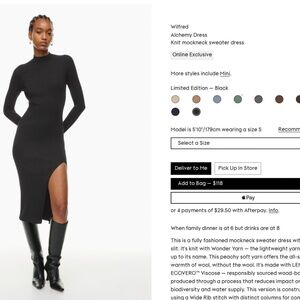 Aritzia Black Alchemy Dress